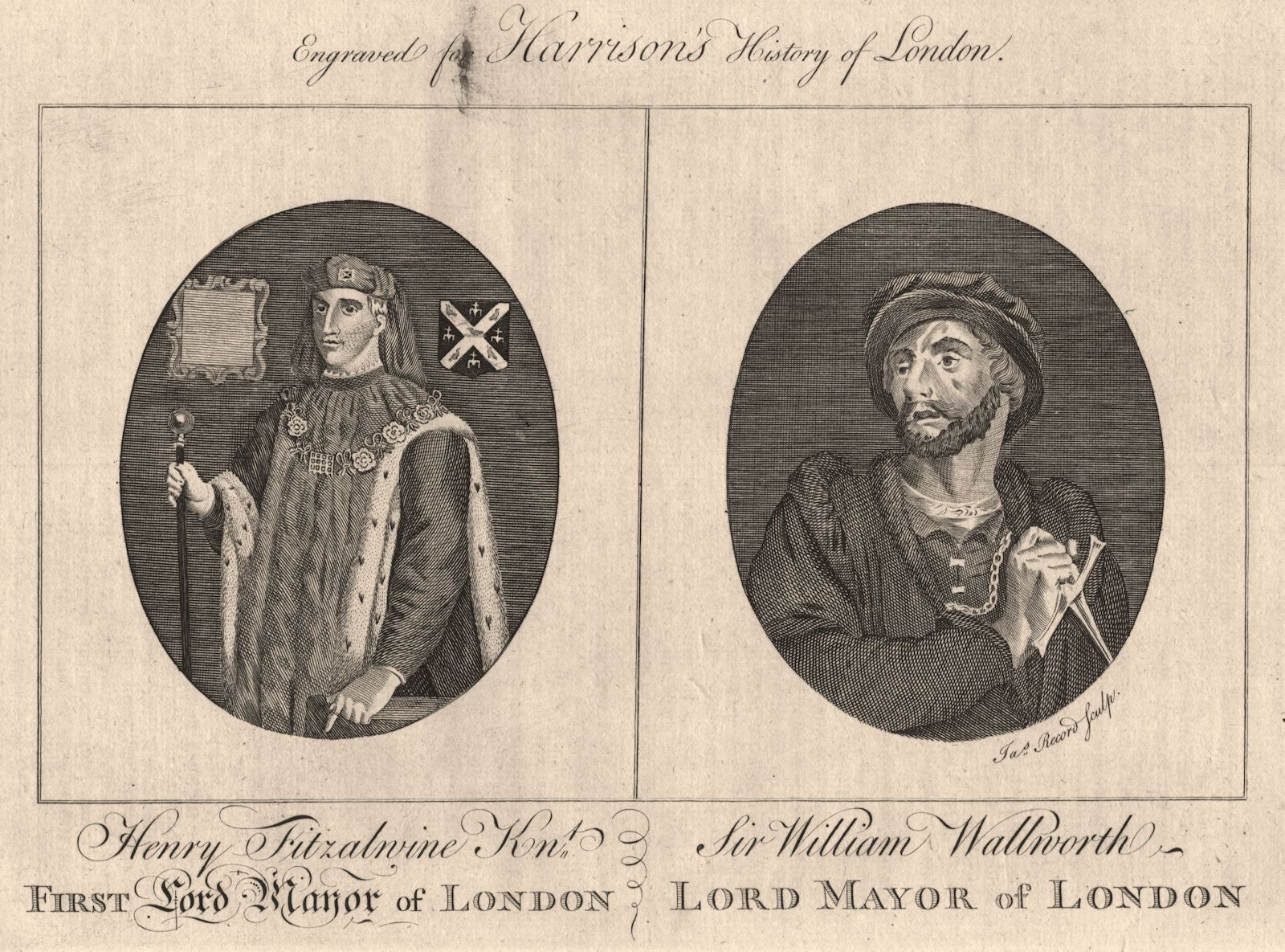 LORD MAYORS OF LONDON. Henry Fitz-Ailwin. Sir William Walworth. HARRISON 1776